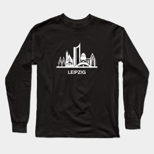 Leipzig Skyline, white Long Sleeve T-Shirt